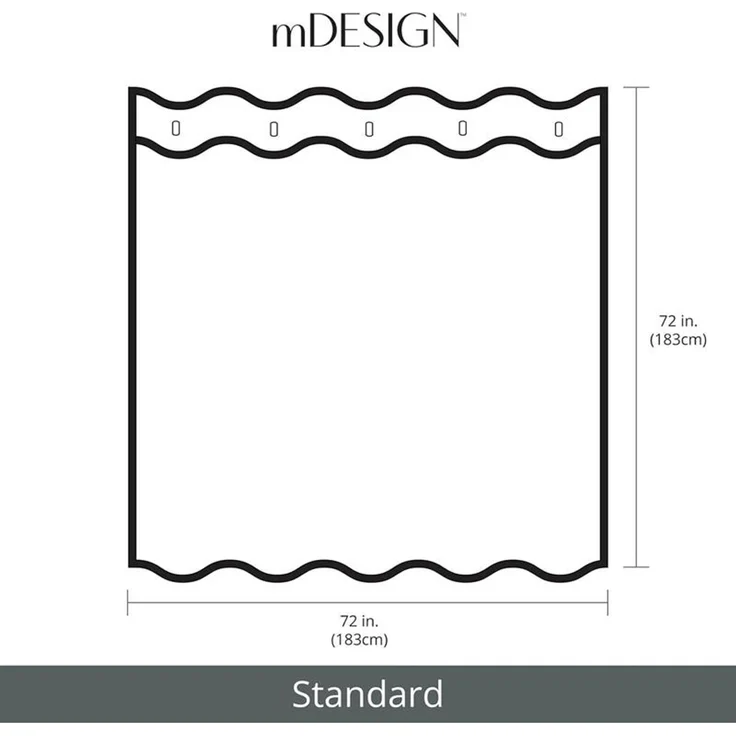 mDesign Duschvorhang Badewannenvorhang Duschgardine Badevorhang Meeresgrün – Bild 2