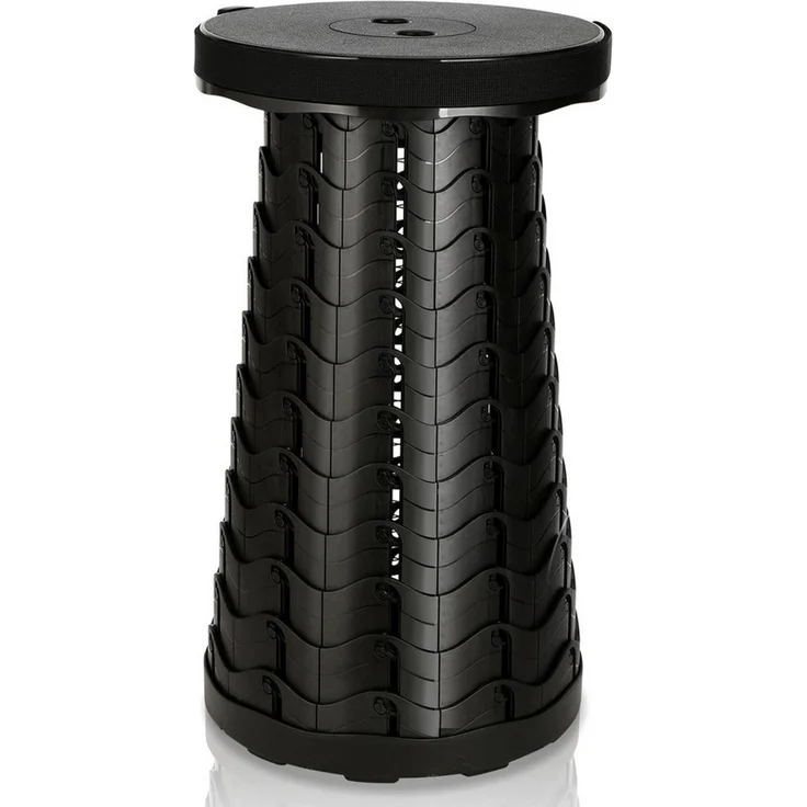 Clanmacy Klappstuhl Tragbarer Klappstuhl Klapphocker Hocker Schwarz – Bild 5
