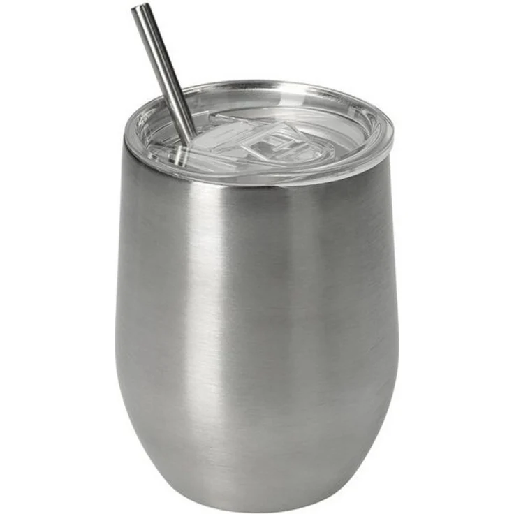 elasto Becher Weinbecher 350 ml Vinova Edelstahl Trinkbecher inkl. Strohhalm, robust, spülmaschinengeeignet, Sommer, Geschenk – Bild 4
