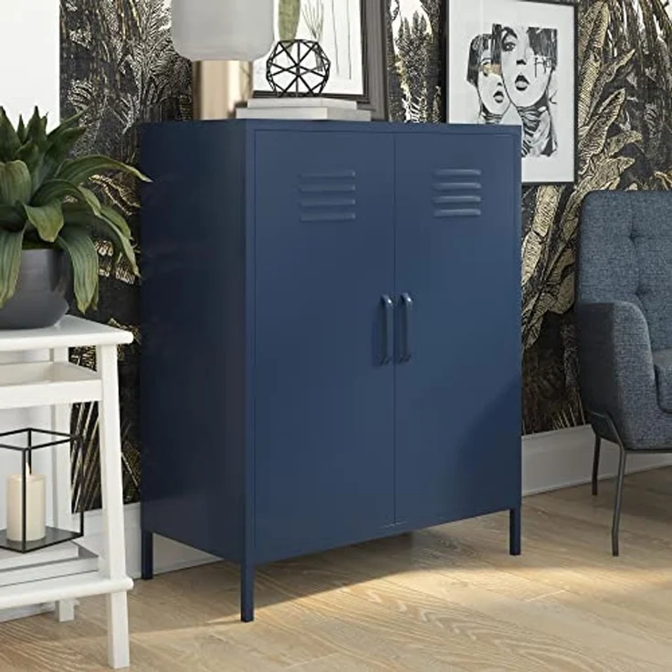loft24 Mehrzweckschrank Bradford Spind Schrank aus Metall, 2 Türen – Bild 2
