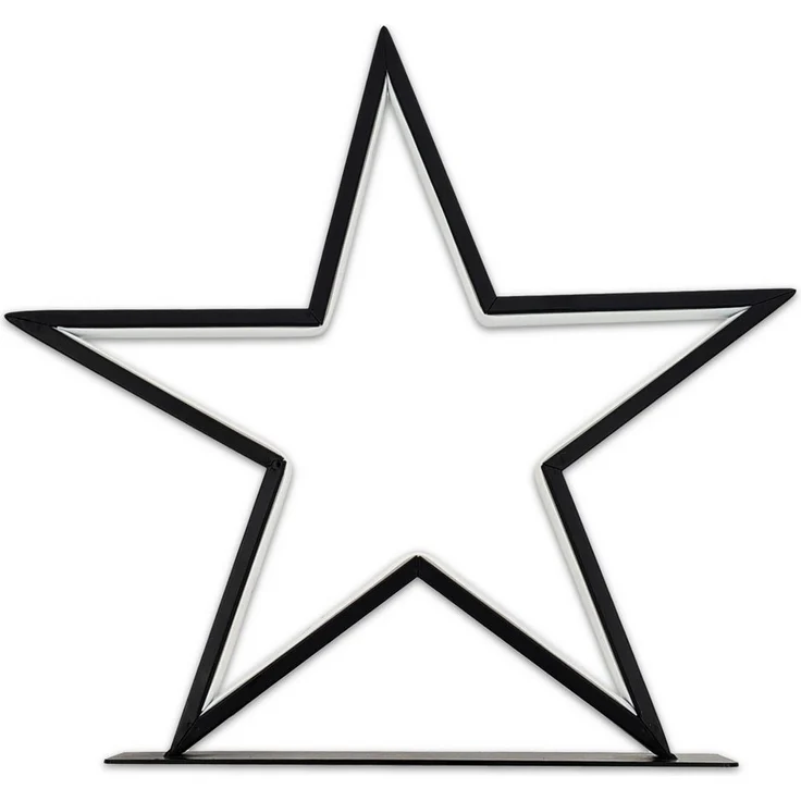 abc HOME LED Stern Fensterdeko, LEDs, Metall, schwarz, elektrisch, Mit Dimmerfunktion, Schutzklasse IP55, LED fest integriert, Warmweiß – Bild 2
