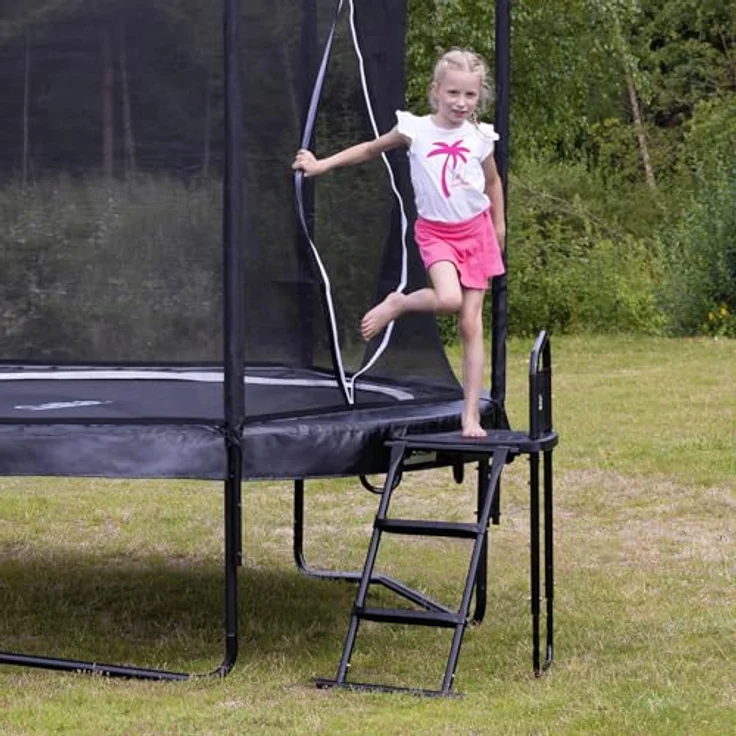 Salta Plattform für Trampolins, stabile Konstruktion für sicheres Aufsteigen, Höhe 83 cm - 93 cm – Bild 8