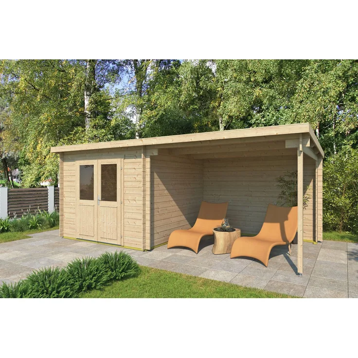 Fjordholz Gartenhaus Modell Gent 28 A Natur