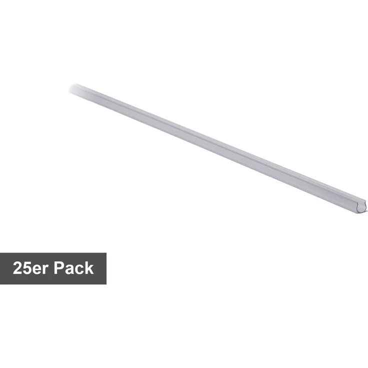 Lichtschlauchbefestigung ,Ropelight Reel', Kunststoffprofile, klar, 25 Stück, je 2m