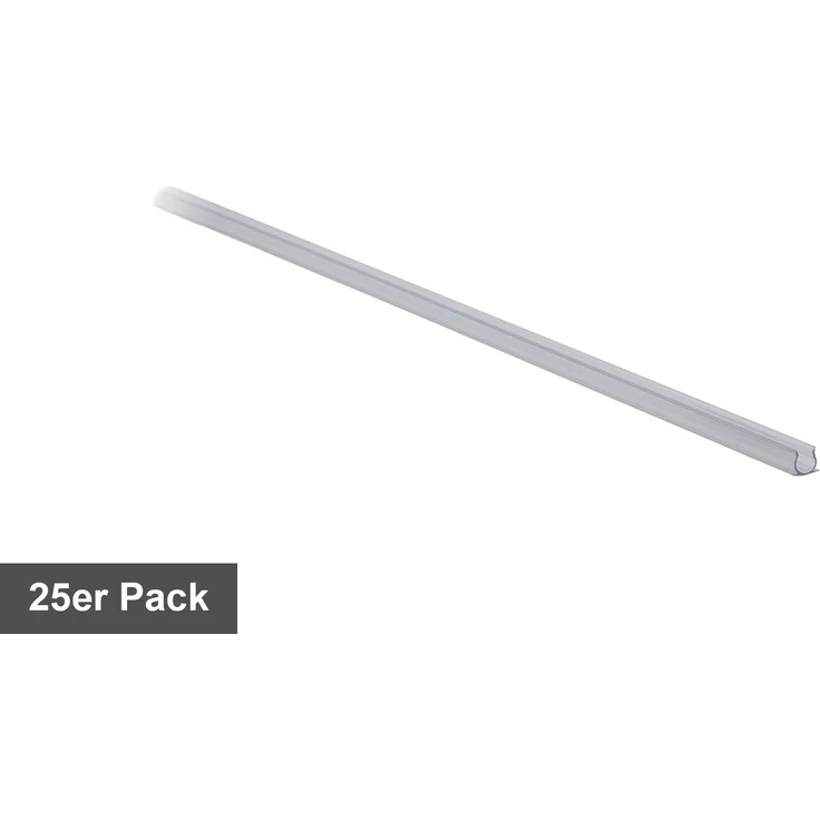 Lichtschlauchbefestigung ,Ropelight Reel', Kunststoffprofile, klar, 25 Stück, je 2m – Bild 1