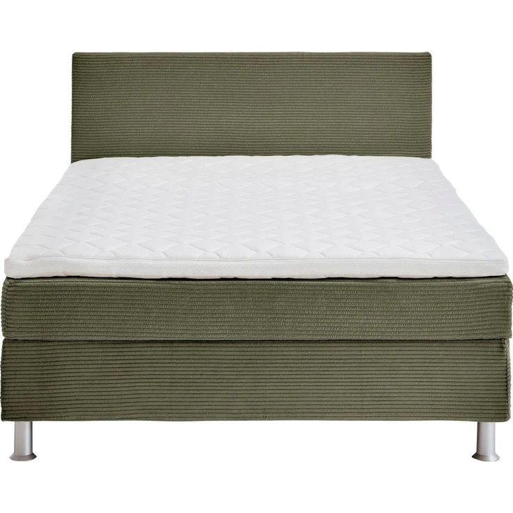 ATLANTIC home collection Boxbett inklusive Rost und H3 Federkernmatratze, Holz, Olivgrün, 120x200 cm – Bild 3