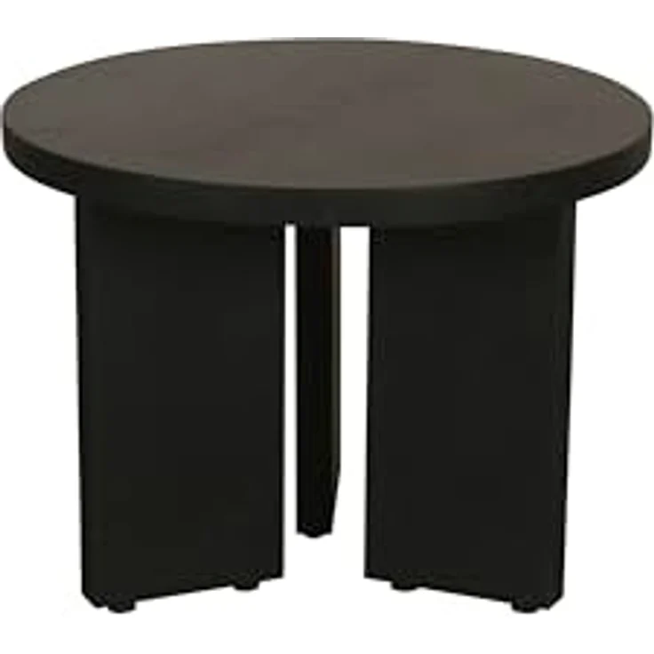 byLIVING Beistelltisch Round/Rund/Massivholz Akazie schwarz/Kaffeetisch/Nachttisch/Echtholz/D 40, H 30 cm – Bild 8