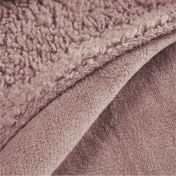 Wohndecke TEDY Teddy-Fleece kuschelige Sofadecke Sesselschoner Extra weich rosa 70x160 cm rosa – Bild 2