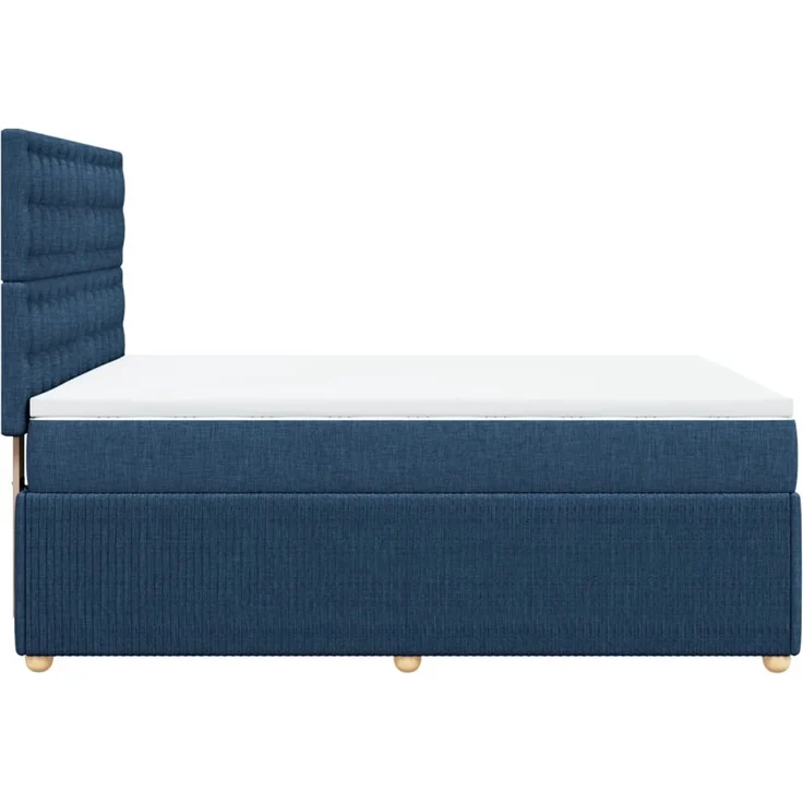 vidaXL Boxspringbett mit Matratze Blau 140x190 cm Stoff 3294371 – Bild 7