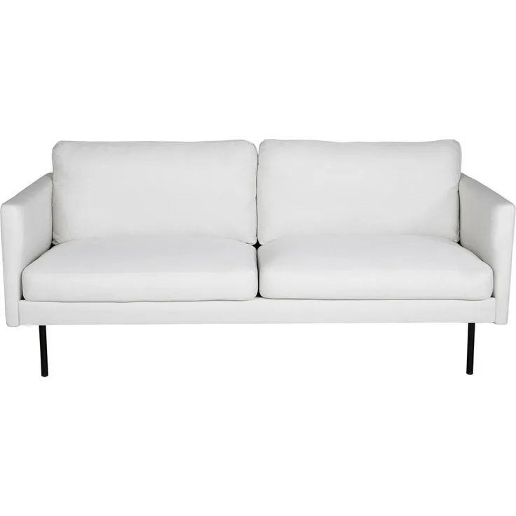 Livetastic 2-Sitzer-Sofa, Creme und Schwarz, Metall und Textil, 180x78x80 cm für das Wohnzimmer