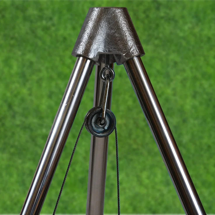 Huber Grillgeräte Schwenkgrill mit Edelstahl Rost, Höhe 160 cm, Ø 50 cm – Bild 2