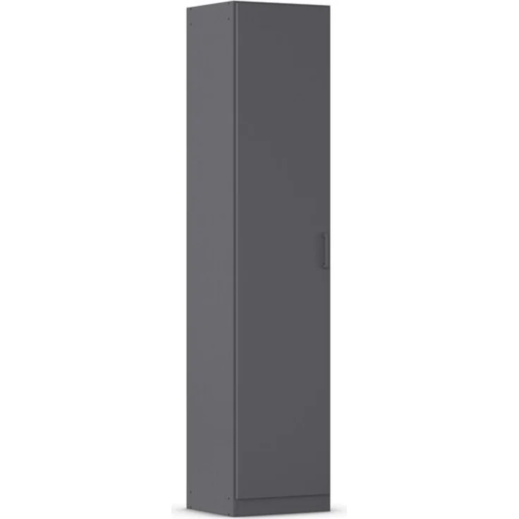 rauch Allrounder, Garderobenschrank, Mehrzweckschrank, 1-türig, mit 4 Einlegeböden, Farbe Grau metallic, BxHxT 47x210x41cm – Bild 3