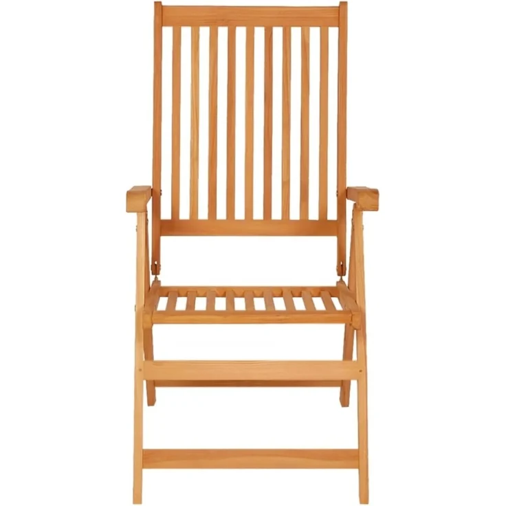 vidaXL Verstellbare Gartenstühle mit Auflagen 8 Stk. Massivholz Teak 3072543 – Bild 5