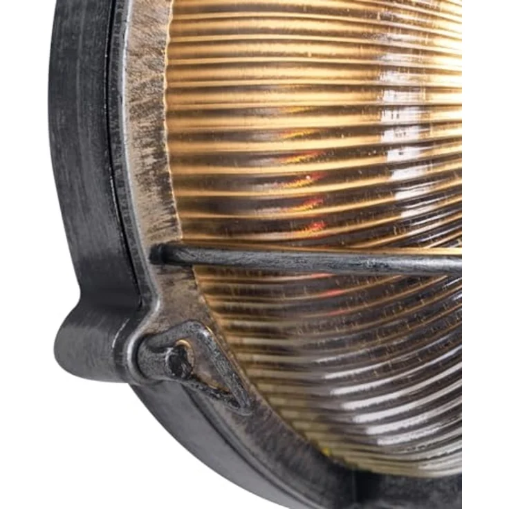 Qazqa Außen-Wandleuchte Nautica, ohne Leuchtmittel, Warmweiß, QAZQA Außen Wand­leuchte, e27, Silber, Aluminium, Industrie – Bild 5