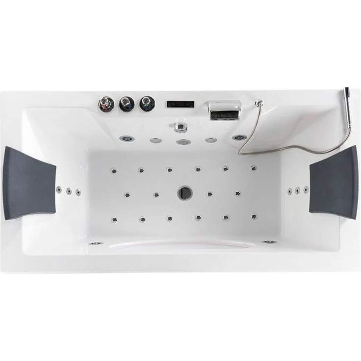 XXL Luxus LED Whirlpool Badewanne 180 x 90 x 55 +Heizung+Ozon+ Radio +Lichtherapie – Bild 4