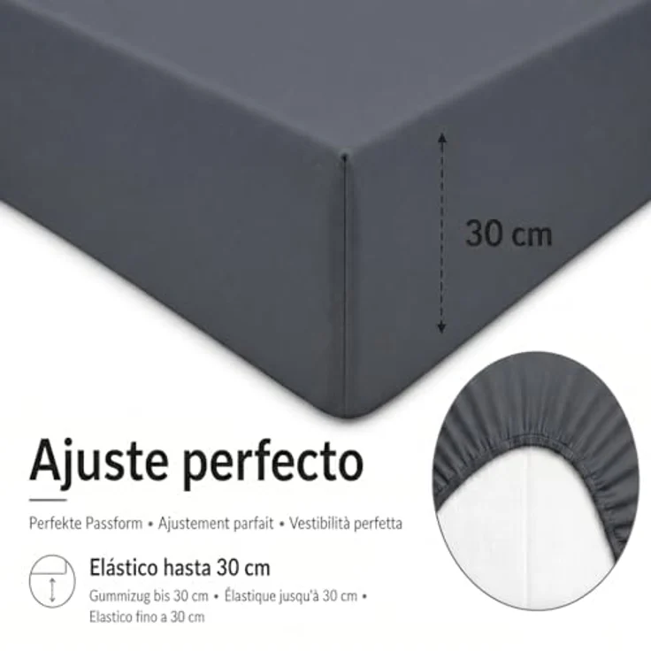 Degrees Home Premium – Bettlaken Set 4-teilig aus Gebürsteter Mikrofaser (180x200) – Spannbettlaken, Bettlaken & 2 Kissenbezüge 50x80, Oeko-Tex Zertifiziert, Extra Weich & Pflegeleicht – Bild 4