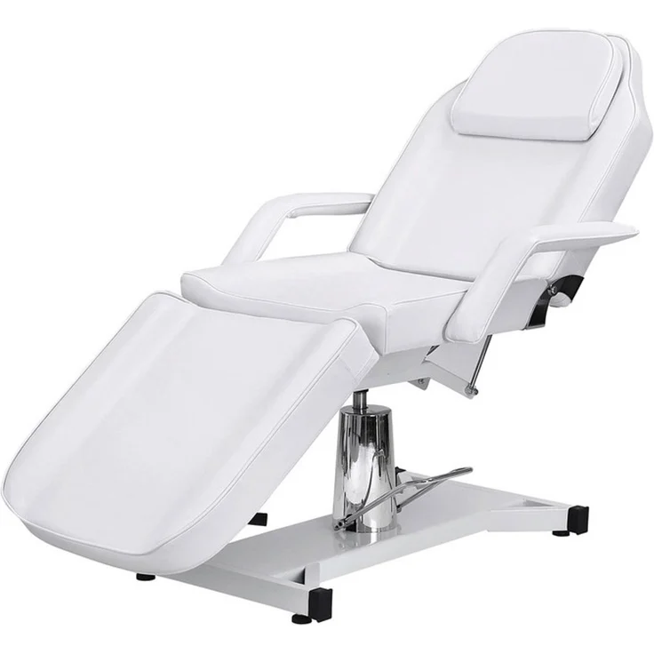 HOME NATURE WOHNKONZEPT Kosmetikliege hydraulisch, klappbare 3-Zonen Massageliege, Tattoo Liege 182x81x64 cm, Weiß – Bild 6