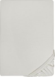 biberna Feinjersey-Spannbetttuch 0077144, grau, 90x190-100x200 cm