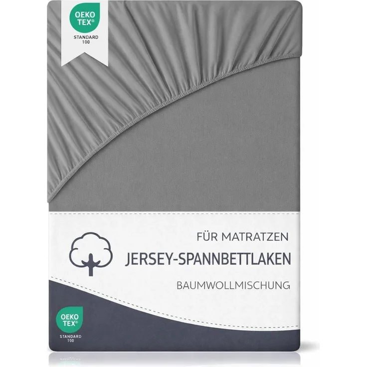 PTY HOME Spannbettlaken Premium Spannbettlaken Baumwollmischung für Boxspringbett und Topper, Gummizug: Rundum, (1 Stück), PREMIUM atmungsaktiv, hautfreundlich, elastische Spannbettlaken