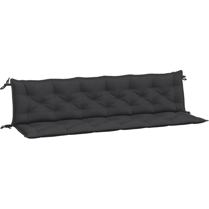 vidaXL Gartenbank-Auflagen 2 Stk. Schwarz 200x50x7 cm Oxford-Gewebe 361742 – Bild 1