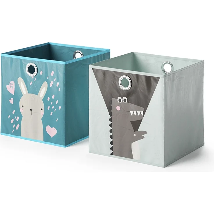 Faltbox 30x30 Blau-Grau 30 x 30 cm 2er Set Vicco – Bild 1