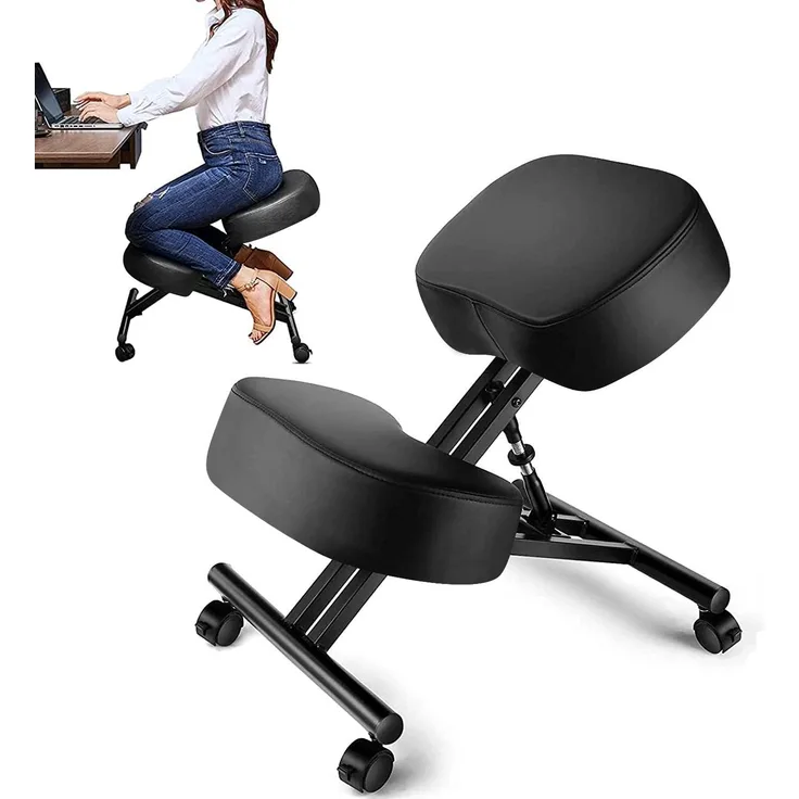 Himimi Kniestuhl Ergonomischer Verstellbarer Kniehocker Haltungskorrekturstuhl Orthopädischer Kniestuhl für Zuhause und Büro (Basic)