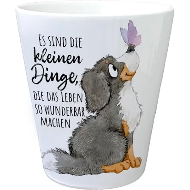 speecheese Blumentopf Hund Blumentopf mit Spruch Die kleinen Dinge machen das Leben so