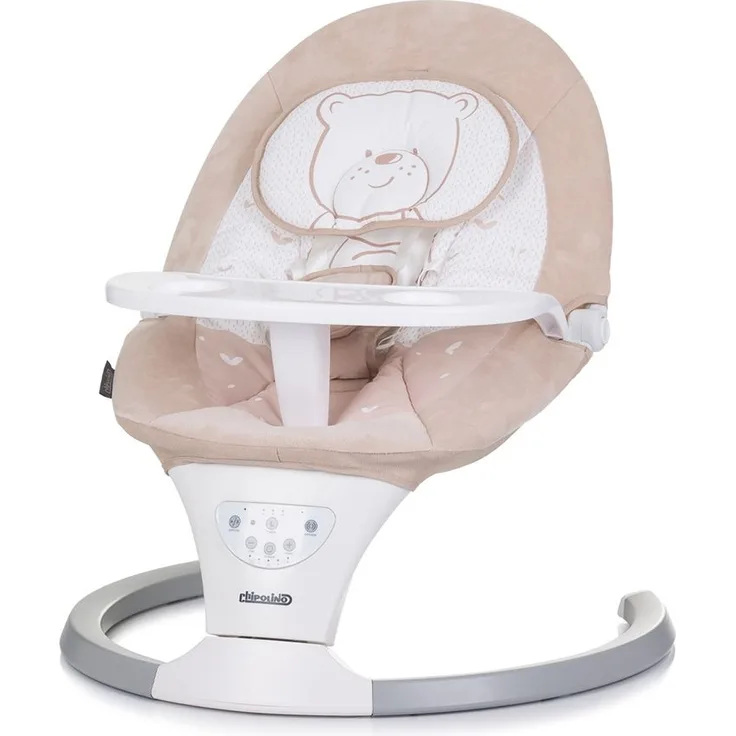 Chipolino Babywippe Lera Musik, Sicherheitsgurt, Kissen, Fernbedienung, Timer beige