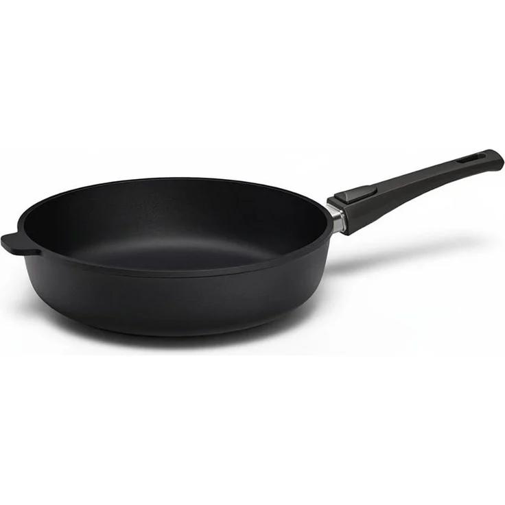 Hoffmann Germany Bratpfanne STONIQ PFAS-frei Ø 28 cm hoher Rand – Made in Germany, Aluguss (1-tlg, 1x Pfanne Ø 28 cm mit hohem Rand), abnehmbarer Griff, backofenfest bis 300°C, Induktion Schmorpfanne – Bild 5