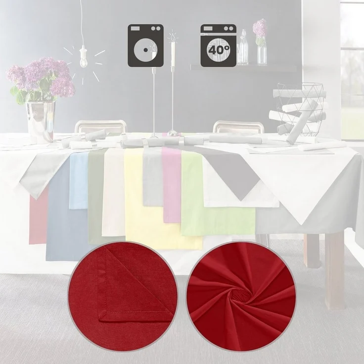 REDBEST Platzset Tischset "Seattle" 6er-Pack, Baumwolle Uni – Bild 2