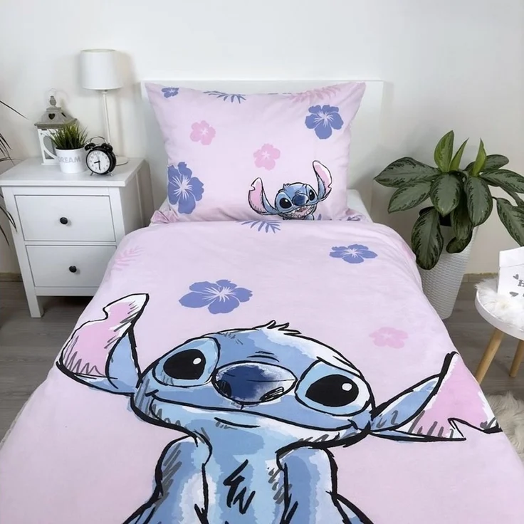 Disney Lilo & Stitch Bettwäsche aus Baumwolle 140x200 cm Bettbezug mit 70x90 cm Kissenbezug – Bild 2