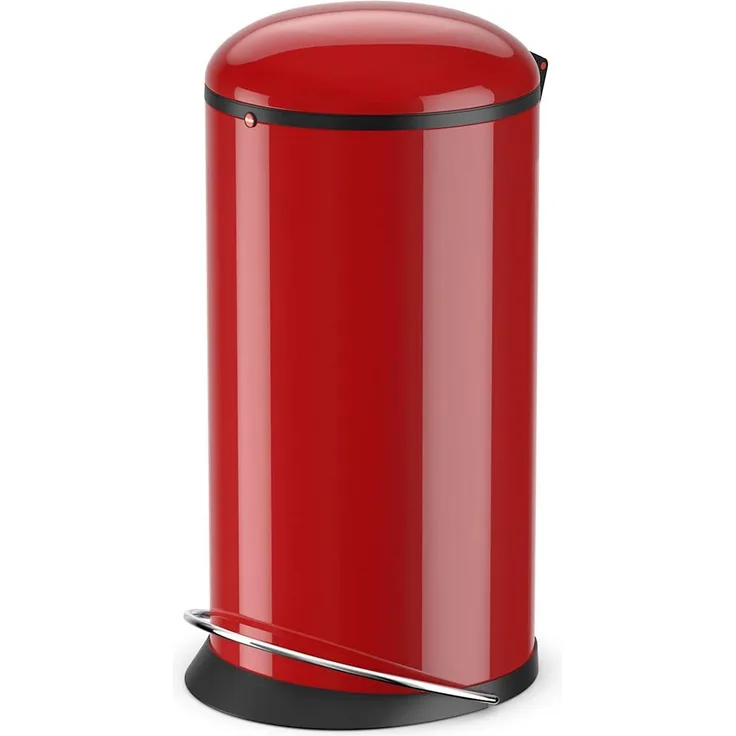 Hailo Treteimer Harmony L, Abfalleimer, Mülleimer, Stahlblech, Rot, 20 L, 0531-040