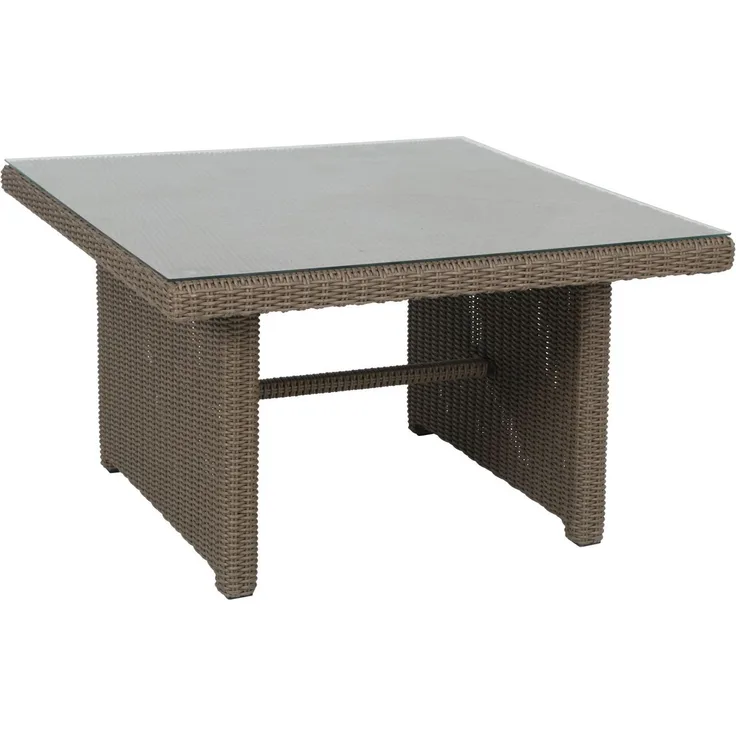 greemotion Tisch New York 110 x 65 x 110 cm Lounge-Tisch Gartentisch braun/grau