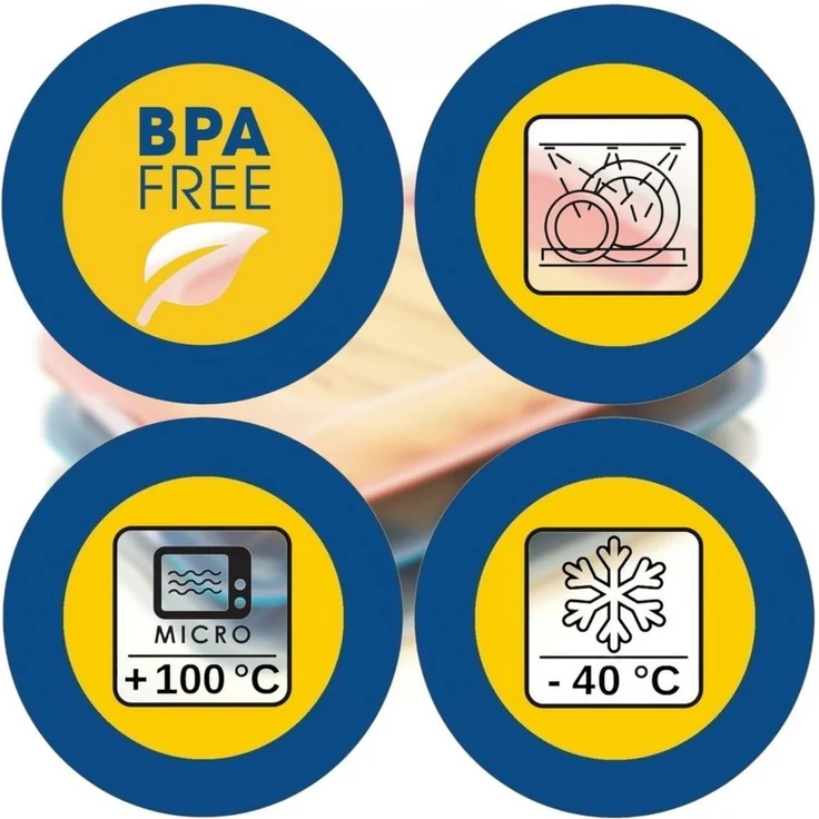 Engelland Frischhaltedose Aufschnittdosen, Aufschnittbox, PP-Kunststoff, BPA-frei, (Vorteils-Set, 4-tlg, mit transparentem Deckel), stapelbar, platzsparend, Ordnung im Kühlschrank, Organizer, Stapelbox – Bild 3