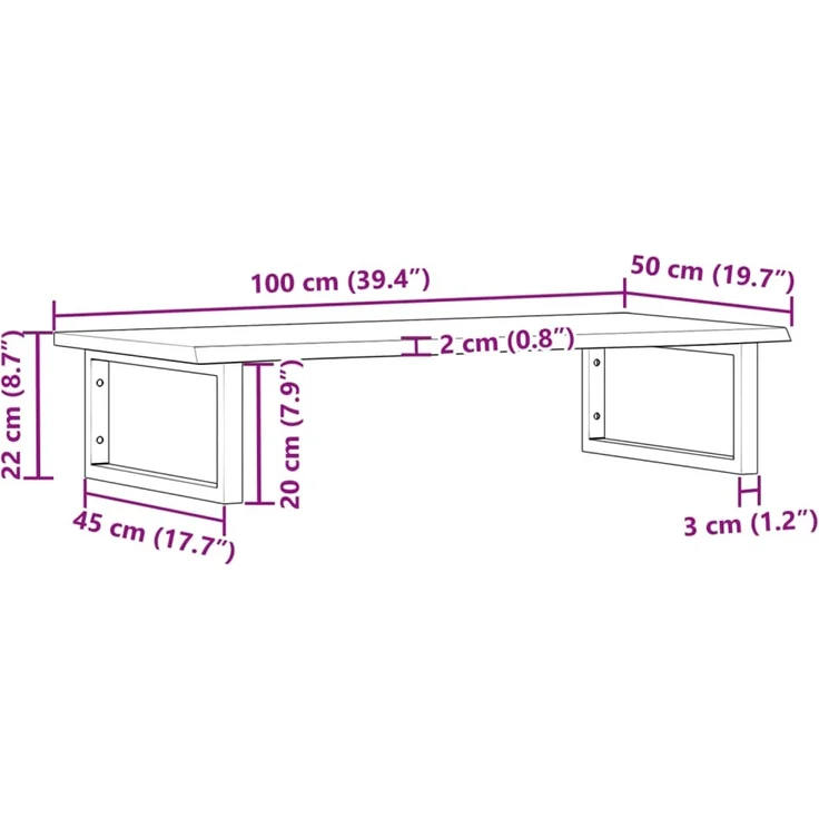 vidaXL Waschtischplatte mit Halterung Stahl und Massivholz Eiche 3302601 – Bild 11