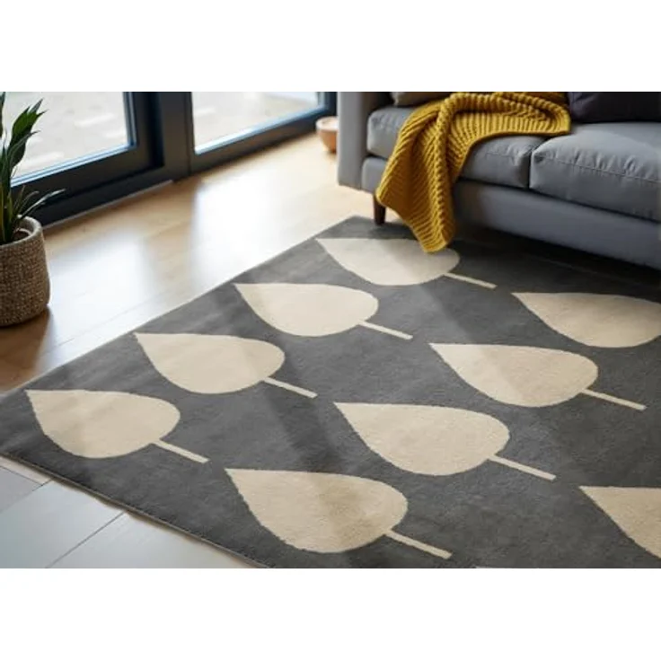 Hanse Home Adventures Kinderteppich - Design Spielteppich Leaves, Modernes Blatt Design, Spielmatte, Krabbelteppich Junge Mädchen für Kinderzimmer, Jugendzimmer, Wohnzimmer - Blau Creme, 160x235cm – Bild 6
