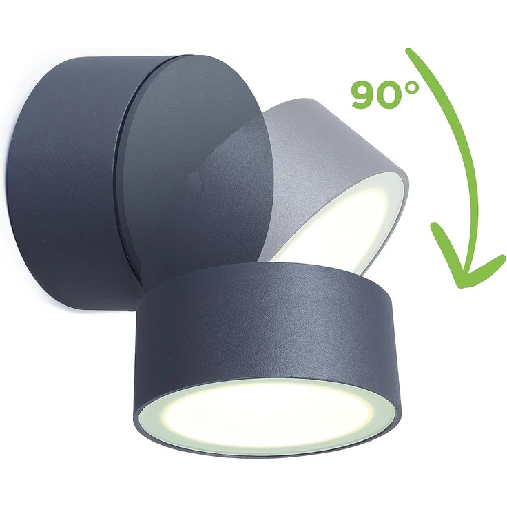 LED Außenwandleuchte TRUMPET mit beweglichem Kopf, 9. 4cm – Bild 2