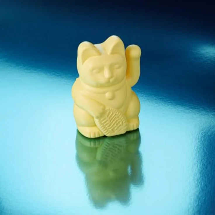 Donkey Winkekatze Solar Lucky Cat Gelb – Bild 7