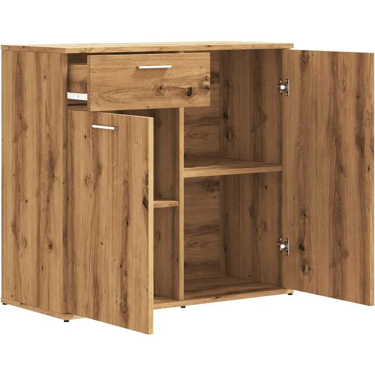 vidaXL Sideboard Artisan-Eiche 80x36x75 cm Holzwerkstoff 856007 – Bild 5