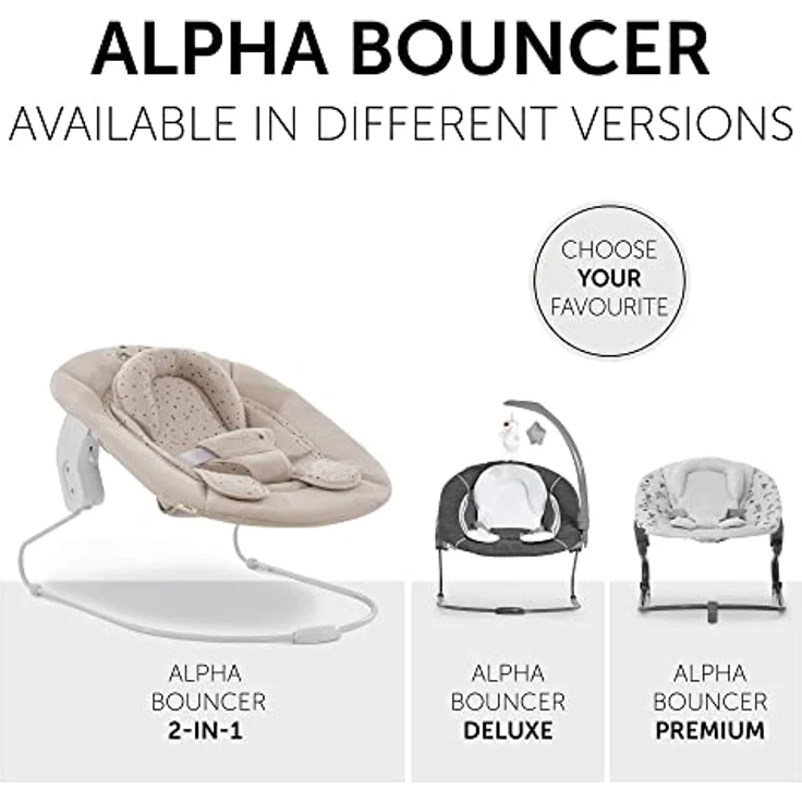 Hauck Babywippe Alpha Bouncer 2in1 kompatibel mit Hauck Hochstuhl Alpha+ und Beta+, Baby Wippe für Neugeborene ab Geburt bis 13 kg, mit Sitzverkleinerer, Shaukelfunktion, Winnie the Pooh Beige – Bild 6