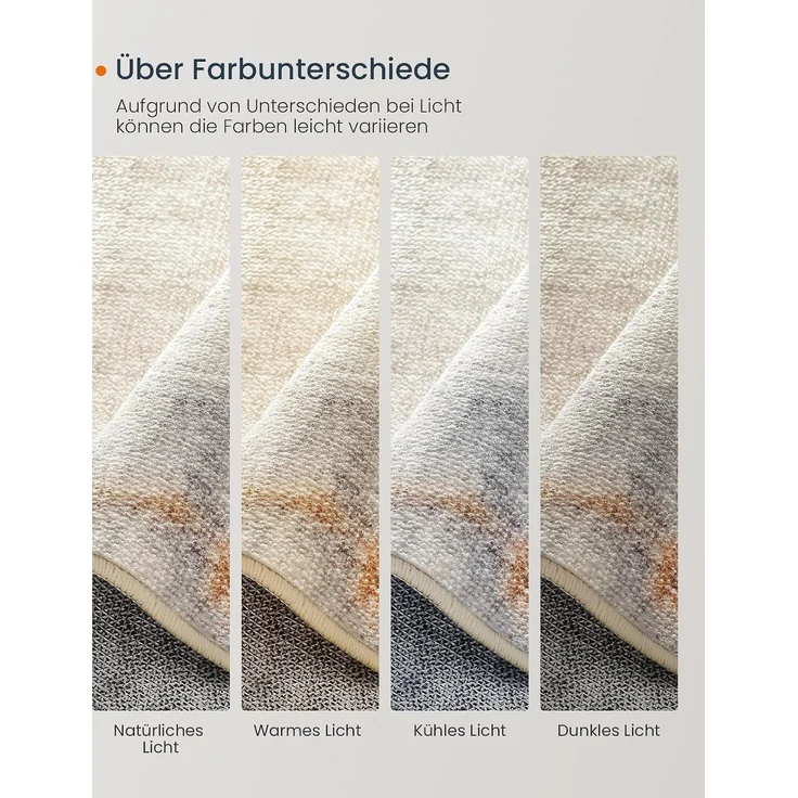 Songmics HOME Teppich, rutschfest, moderner abstrakter Stil, maschinenwaschbar, kamelbraun, 160x230 cm – Bild 8