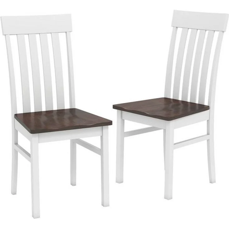 COSTWAY Esszimmerstuhl (2 St), mit ergonomischer Rückenlehnen & vertieftem Sitz – Bild 4