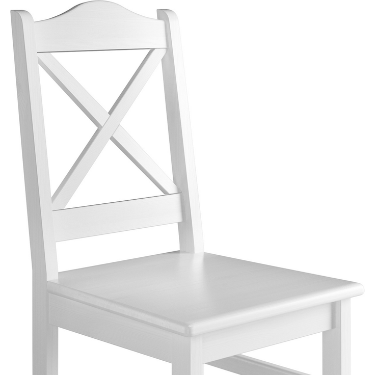 Weiße Essgruppe mit Küchentisch und 4 Stühle Massivholz 90.70-51 A W-Set 20 – Bild 7