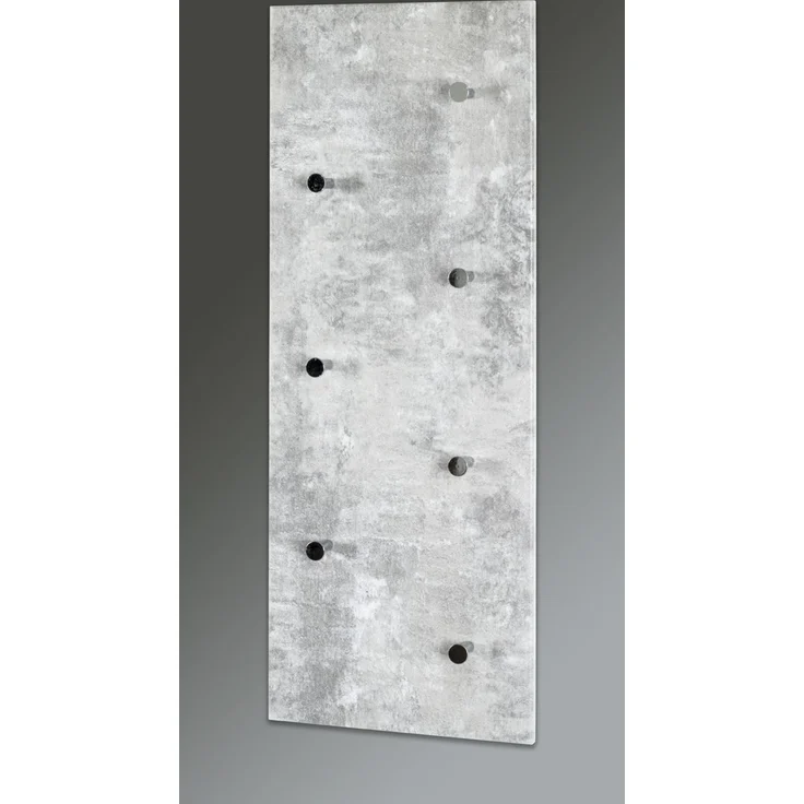 Garderobenhaken >Big Eddy< in Betonoptik-chrom aus Stahl, MDF - 80x30x6 (BxHxT) – Bild 2