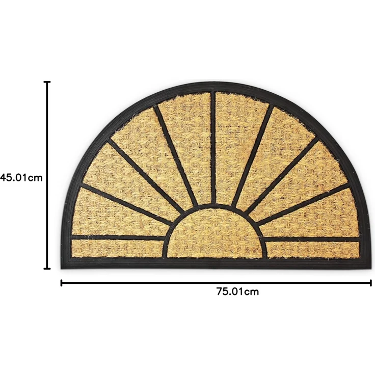 Fußmatte halbrund Kokos 45x75 cm 10016743 – Bild 3