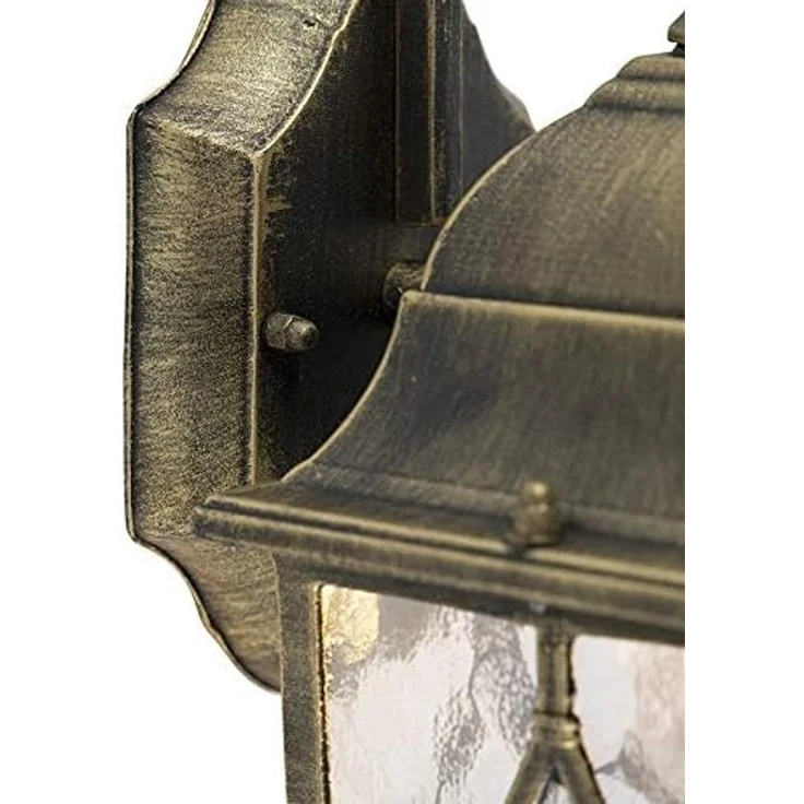 Qazqa Außen-Wandleuchte London, ohne Leuchtmittel, E27, Bronze, Landhaus, Aluminium, 1-flammig – Bild 2