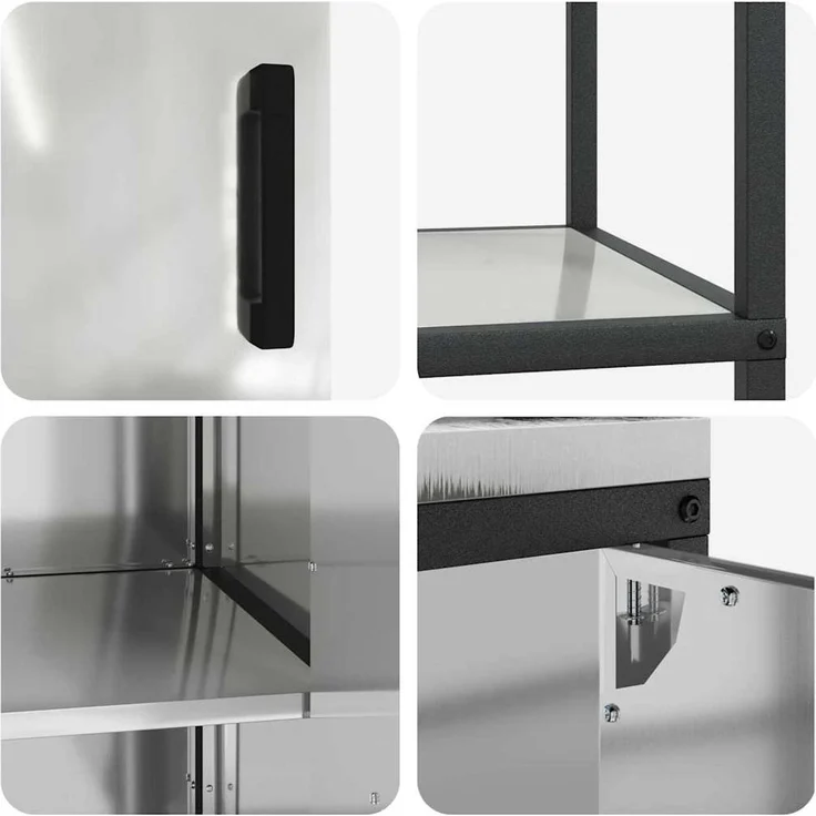 vidaXL Aufbewahrungsset für die Küche HATTEM 3 stk. Silber 3392699 – Bild 12