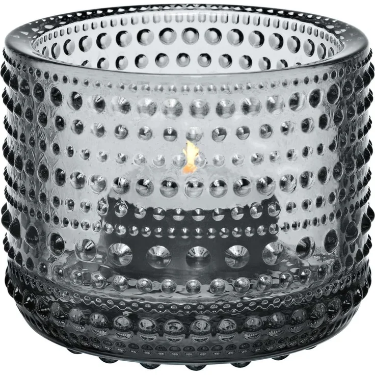 iittala Kastehelmi Windlicht grau 64 mm – Bild 1