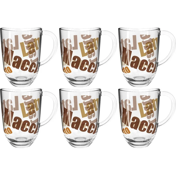 LEONARDO Latte-Macchiato-Tasse NAPOLI, 6-tlg, Glas, Latte Macchiato-Tasse, 380 ml, 3-farbig, 6-teilig – Bild 5
