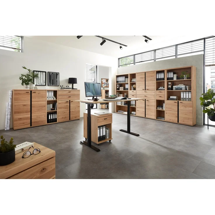 Höhenverstellbarer Schreibtisch SONOS Altesche furniert - 160 x 77 cm – Bild 5
